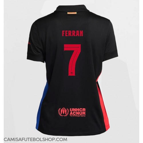 Camisa de time de futebol Barcelona Ferran Torres #7 Replicas 2º Equipamento Feminina 2024-25 Manga Curta